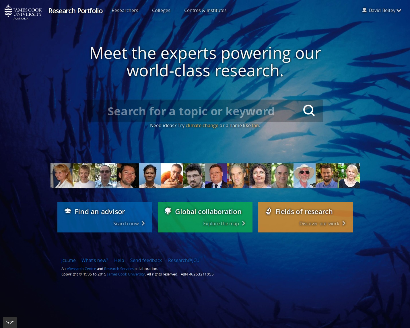 Screenshot of app cover page